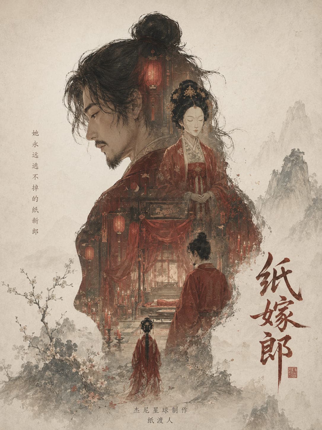 叶明星 AIGC 电影《纸嫁郎》海报 03